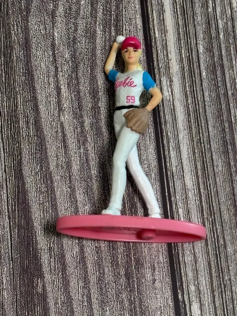 2019 Barbie baseball player miniature figurine Cake Topper 3” Tall